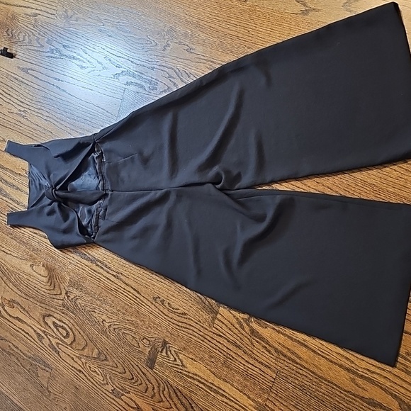 Wilfred Black Jumpsuit From Aritzia with Wide-Leg and Tie Back - Picture 3 of 10